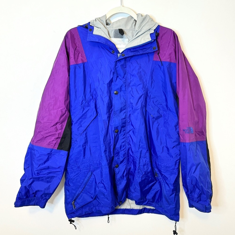 The North Face Vintage Gore Tex Jacket Men’s Size Medium Retro Ski Blue Purple